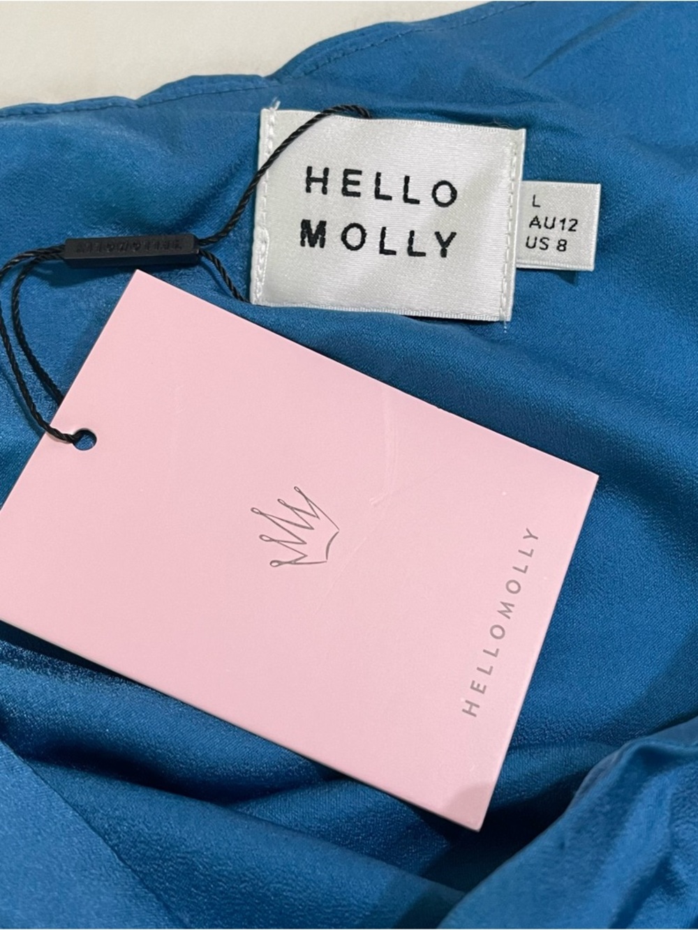 Hello Molly‎ LAND OF BEAUTY ONE SHOULDER MAXI DRESS BLUE - Picture 9 of 16